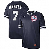 Yankees 7 Mickey Mantle Blue Throwback Jersey Dzhi,baseball caps,new era cap wholesale,wholesale hats
